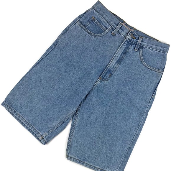Vintage GUESS Light Wash Denim Jean Shorts Size 26 - Picture 1 of 8
